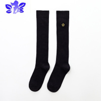 Ideamini黑色小腿袜子女ins潮日系jk学院风韩版皇冠刺绣及膝高筒袜袜子