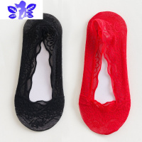 Ideamini2双 喜袜大红袜子结婚薄款夏天棉底隐形袜短袜高跟鞋婚庆蕾丝船袜袜子