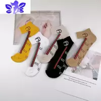 Ideamini袜子女春夏透气水晶袜夏季卡丝袜日系冰丝透明情侣短袜网纱男短袜袜子
