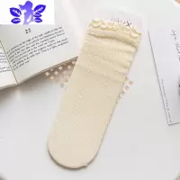 Ideamini夏天蕾丝袜子女可爱日系白色蕾丝堆堆袜韩国花边镂空丝袜白色短袜袜子