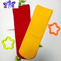 Ideamini莫代尔红黄结婚本命年女式薄款简约纯色春夏丝袜中筒大红大黄