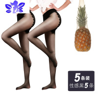 Ideamini黑丝袜女超薄夏季丝袜光腿器2021新款菠萝袜性感黑色丝袜