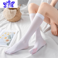 Ideamini猫爪连裤袜女薄款夏季日系可爱脚印猫咪过膝长筒白丝JK春秋季丝袜