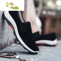 喻娄品牌新款黑色布鞋司机开车鞋防滑登山底单鞋一脚蹬工作鞋休闲鞋