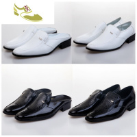 喻娄品牌影楼摄影拍照旅拍男士表演出皮鞋外景情侣鞋托舞台剧黑色皮鞋道具男士高帮鞋