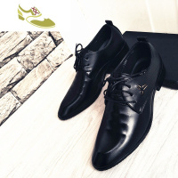 喻娄品牌新款春秋季男士尖头皮鞋英伦西装韩版透气商务休闲鞋潮流工作男鞋