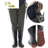 喻娄品牌雨鞋男超高筒雨靴下水裤防水防滑捕鱼鞋钓鱼鞋涉水裤厚底水田鞋