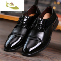 喻娄品牌男士商务婚纱摄影新郎结婚鞋男黑色尖头影楼拍照演出酒店工作皮鞋男士低帮鞋