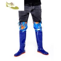 喻娄品牌过膝雨鞋超高筒雨靴迷彩涉水鞋裤抓鱼钓鱼防水鞋大码长筒水靴