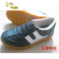 喻娄品牌18新款头层牛皮套脚运动结实户外工作鞋牛筋底单皮鞋低帮懒人鞋