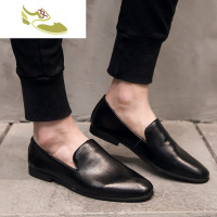 喻娄品牌夏季新款豆豆鞋软皮套脚乐福鞋懒人一脚蹬休闲皮鞋简约韩版小皮鞋