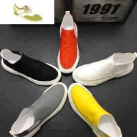 喻娄品牌一脚蹬帆布鞋夏季新款男鞋休闲透气印花高帮鞋男学生轻便精神小伙