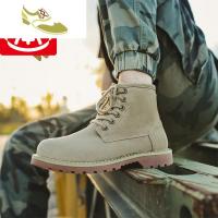 喻娄品牌马丁靴男高帮2019新款潮英伦风踢不烂秋季工装鞋中帮大靴子