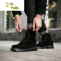 喻娄品牌马丁鞋真皮系带透气中邦秋冬英伦风靴子男马丁靴短靴情侣款