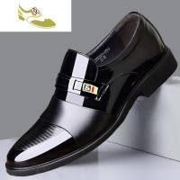 喻娄品牌新款男士皮鞋男真皮透气商务正装皮鞋男休闲鞋真皮套脚上班鞋