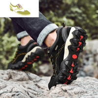 喻娄品牌2019秋冬新款登山鞋男真皮运动户外鞋男防滑厚底越野徒步旅游鞋男男士低帮鞋