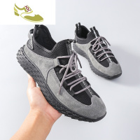 喻娄品牌防滑橡胶大底+气垫!舒适帅气青年男士户外运动休闲鞋柔软跑步鞋