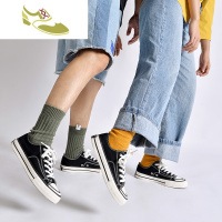 喻娄品牌帆布鞋女低帮秋季板鞋学生百搭潮流黑侣休闲鞋子男