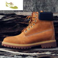 喻娄品牌秋季马丁靴男英伦工装短靴子厚底大头男潮鞋踢不烂真皮大靴男