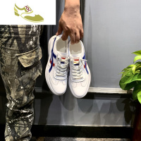 喻娄品牌自主复刻版!柔软透气!真皮尾料定制男士时尚运动休闲鞋小白潮鞋