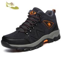 喻娄品牌冬季登山鞋男士防滑中年户外棉鞋保暖加绒爸爸中老年冬天运动男鞋男士低帮鞋