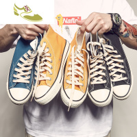 喻娄品牌男道春秋新款高帮帆布鞋男复古情侣休闲鞋子百搭潮鞋日系街头女鞋