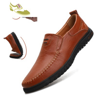 喻娄品牌皮鞋男爸爸鞋40-50岁休闲鞋防滑软底舒适中老年鞋子透气中年男鞋
