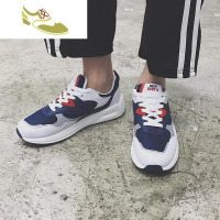 喻娄品牌韩国ulzzang鞋男夏季透气日系复古原宿风潮牌休闲运动鞋跑步鞋潮男士低帮鞋