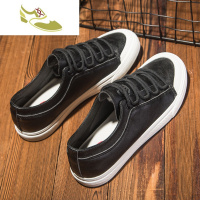 喻娄品牌男鞋男士运动鞋秋季低帮平底潮板鞋软皮面帆布鞋软底休闲鞋子