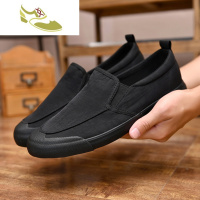 喻娄品牌秋季2019新款帆布鞋男韩版百搭男鞋套脚懒人休闲鞋一脚蹬防水布鞋