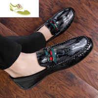 喻娄品牌豆豆鞋男休闲皮鞋男2019秋款懒人鞋潮流百搭休闲鞋子男网红男鞋