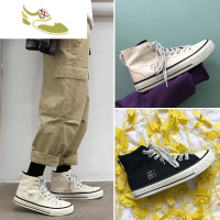 喻娄品牌@方少男装 春秋情侣高帮帆布鞋潮流韩版百搭男生滑板鞋休闲运动鞋