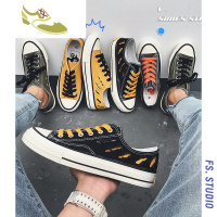 喻娄品牌@方少男装 夏季韩版情侣百搭低帮帆布鞋男女复古板鞋潮流休闲鞋子