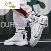 喻娄品牌高帮鞋男潮流运动鞋2019新款鞋子男潮鞋透气网红高帮运动篮球鞋男