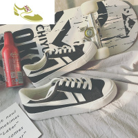 喻娄品牌冬季加绒港风帆布鞋男学生韩版ins鞋原宿ulzzan侣街拍休闲板鞋