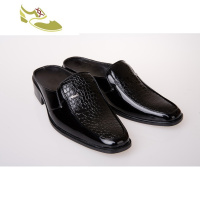 喻娄品牌男士皮拖鞋半拖透气防滑影楼拍照服装店试衣间鞋休闲透气试衣鞋