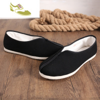 喻娄品牌中国风男洒鞋唐装中式功夫鞋大码复古风传统民族千层底布鞋男士低帮鞋