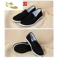 喻娄品牌棉布鞋男轮胎底单鞋工作布鞋休闲鞋工作男黑布鞋懒人帆布。