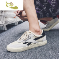 喻娄品牌夏季新款港风帆布鞋男情侣韩版潮流百搭板鞋男学生原宿风休闲鞋子