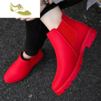 喻娄品牌马丁靴男士中高帮雪地短靴英伦春季工装鞋休闲百搭皮靴红色潮鞋子