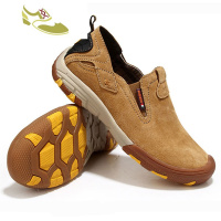 喻娄品牌防滑耐磨户外登山鞋男士牛筋底运动休闲鞋真皮防水旅游鞋透气男鞋