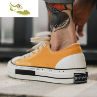 喻娄品牌PAMILUO自制低帮帆布鞋男韩版潮学生透气板鞋百搭情侣鞋女