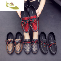 喻娄品牌情侣豆豆鞋透气韩版欧式新款百搭懒人潮流个性休闲皮鞋英伦开车鞋