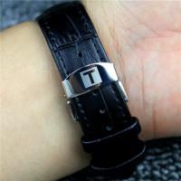 适用天梭1853真皮表带蝴蝶扣力洛克手表带男T41T063各系列通用19 20mm