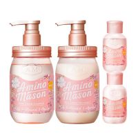 阿蜜浓梅森氨基酸无硅油樱花润泽am洗发水护发素套装