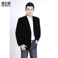 歌爱妮2020中年男士灯芯绒西服商务休闲西装加大码中老年爸爸装条绒外套