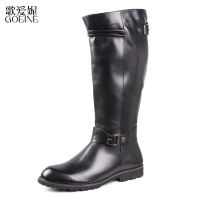 歌爱妮2020秋季潮男韩版皮靴牛仔靴休闲男士长筒靴男靴简约马丁靴高筒靴