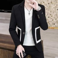 歌爱妮2021春秋季休闲西服男士单西韩版修身时尚青年小西装外套男装潮上衣服