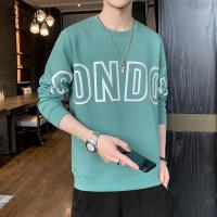 歌爱妮T恤男长袖2021春季新款ins潮流体恤打底衫男装圆领上衣服男士卫衣