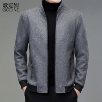 歌爱妮2021毛呢外套男短款立领夹克秋冬季加厚呢子大衣中休闲男装新款
